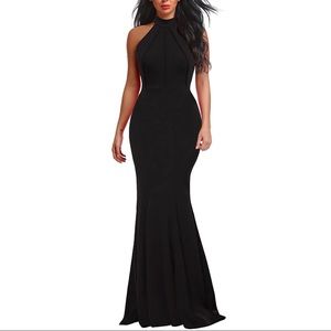 Sleeveless Halter Neck A-Line Casual Party Dress